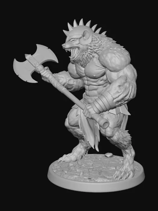 3D model for Hyena Warrior