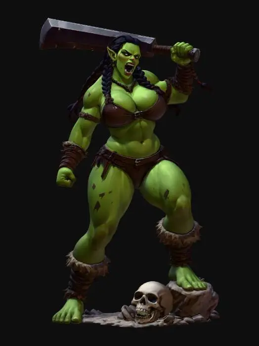 3D model for Orc War Maiden Berserker