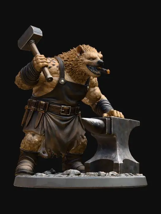3D model for Gnoll Blacksmith