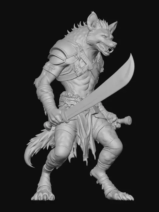 3D model for Hyena Gnoll Blade Master