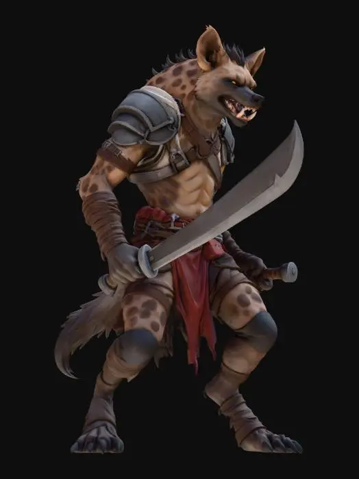 3D model for Hyena Gnoll Blade Master