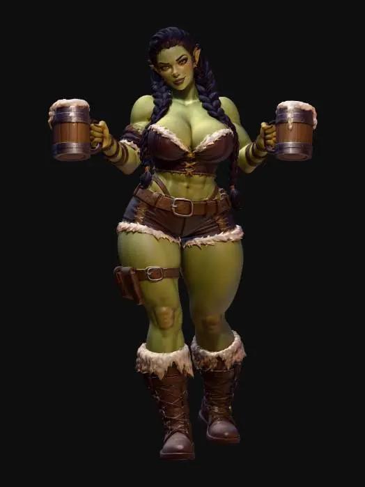 3D model for Sultry Orc Bar Maid
