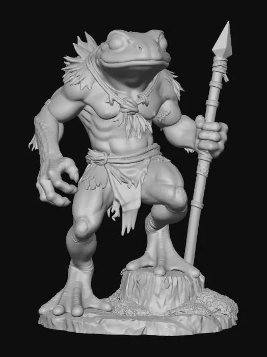 3D model for Grung Warrior Blue Cast