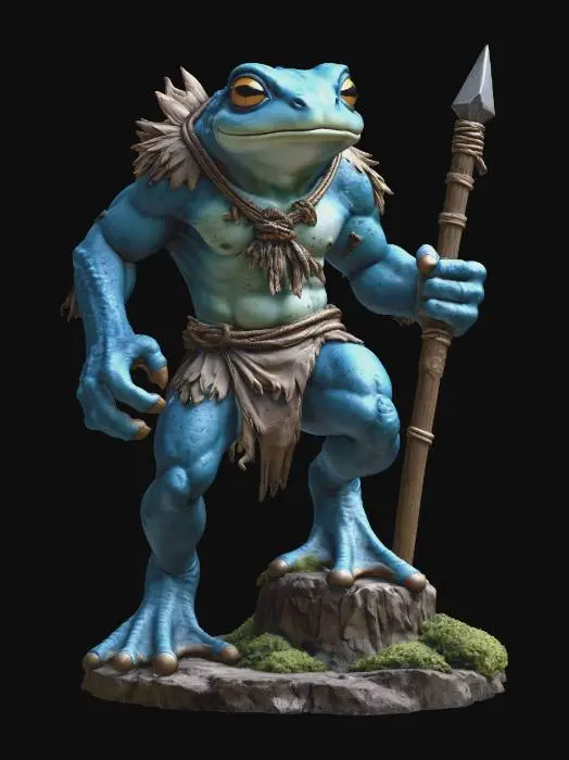 3D model for Grung Warrior Blue Cast