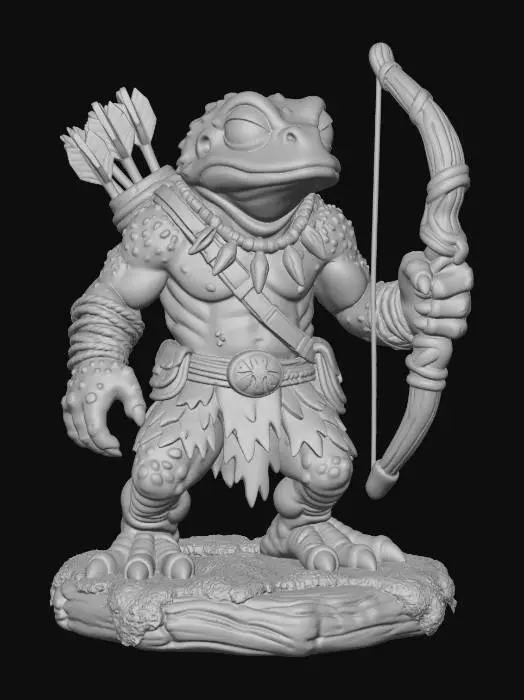 3D model for Grung Archer Blue Cast