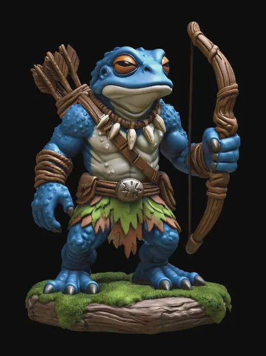 3D model for Grung Archer Blue Cast
