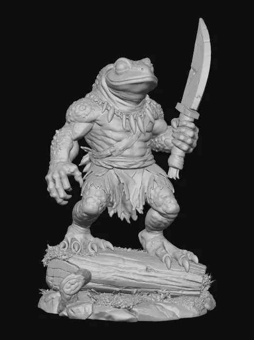 3D model for Grung Warrior Green Cast