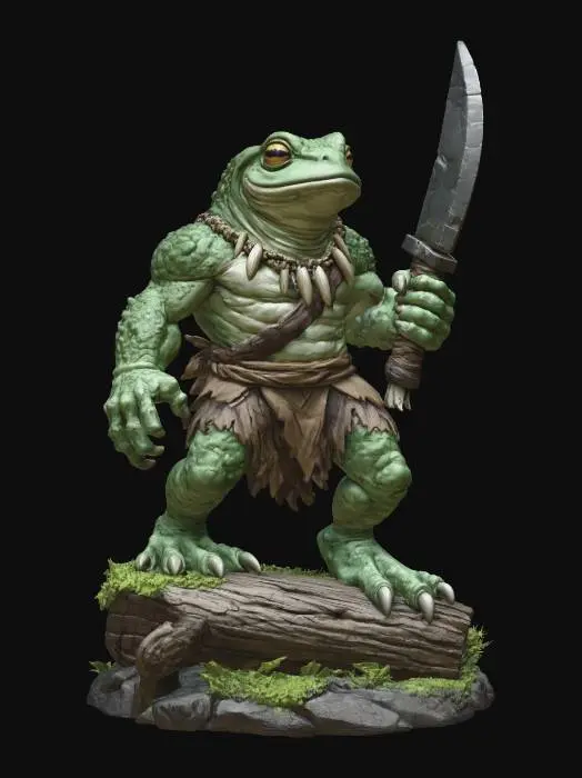 3D model for Grung Warrior Green Cast
