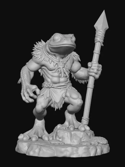 3D model for Grung Spearman Blue Cast