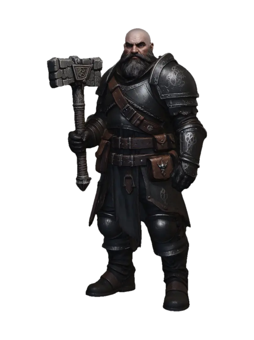 Model 3D Ironhammer Warlord - Hammer, dijana oleh AI