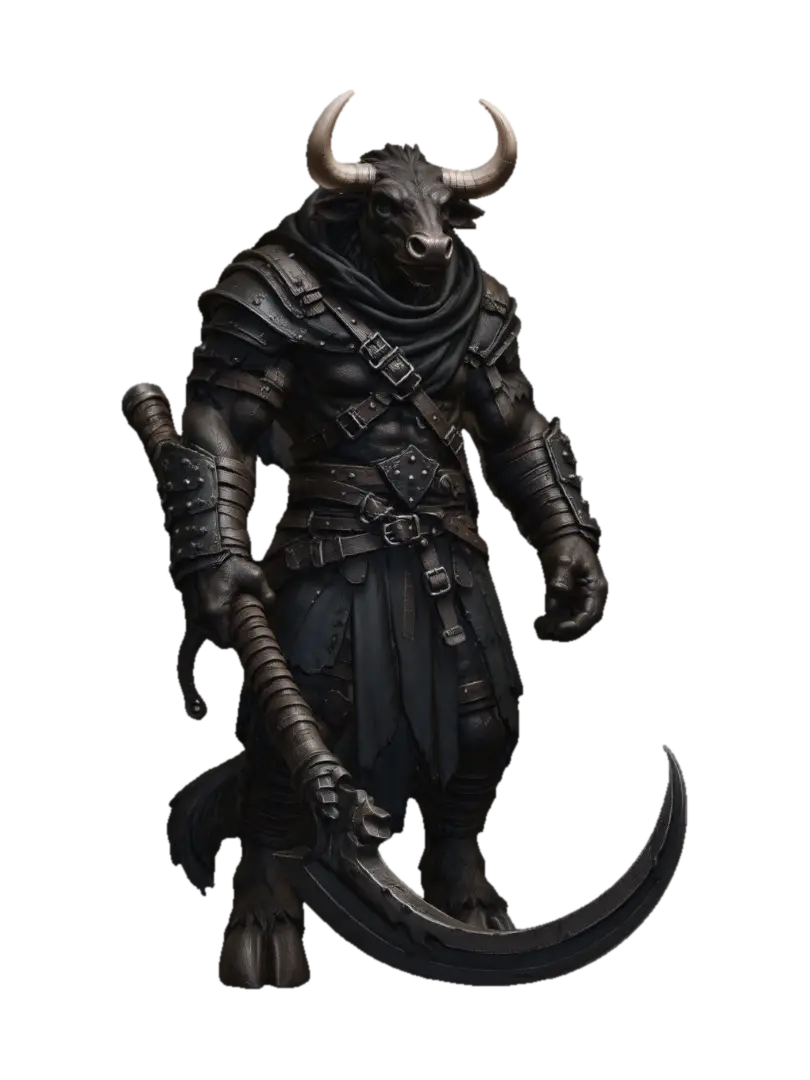 Ironhorn Warlord - Dndmonster 3D model, vytvořený pomocí AI