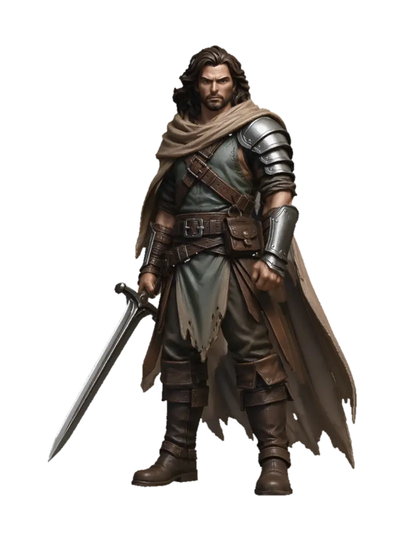 Ironbound Wanderer - Dndminifigure 3D model, vytvořený pomocí AI