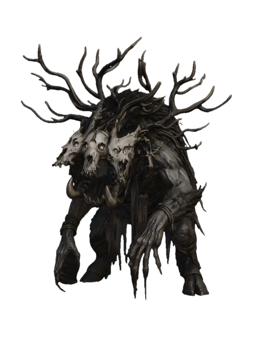 Skullbound Harbinger - Dndboss 3D model, vytvořený pomocí AI