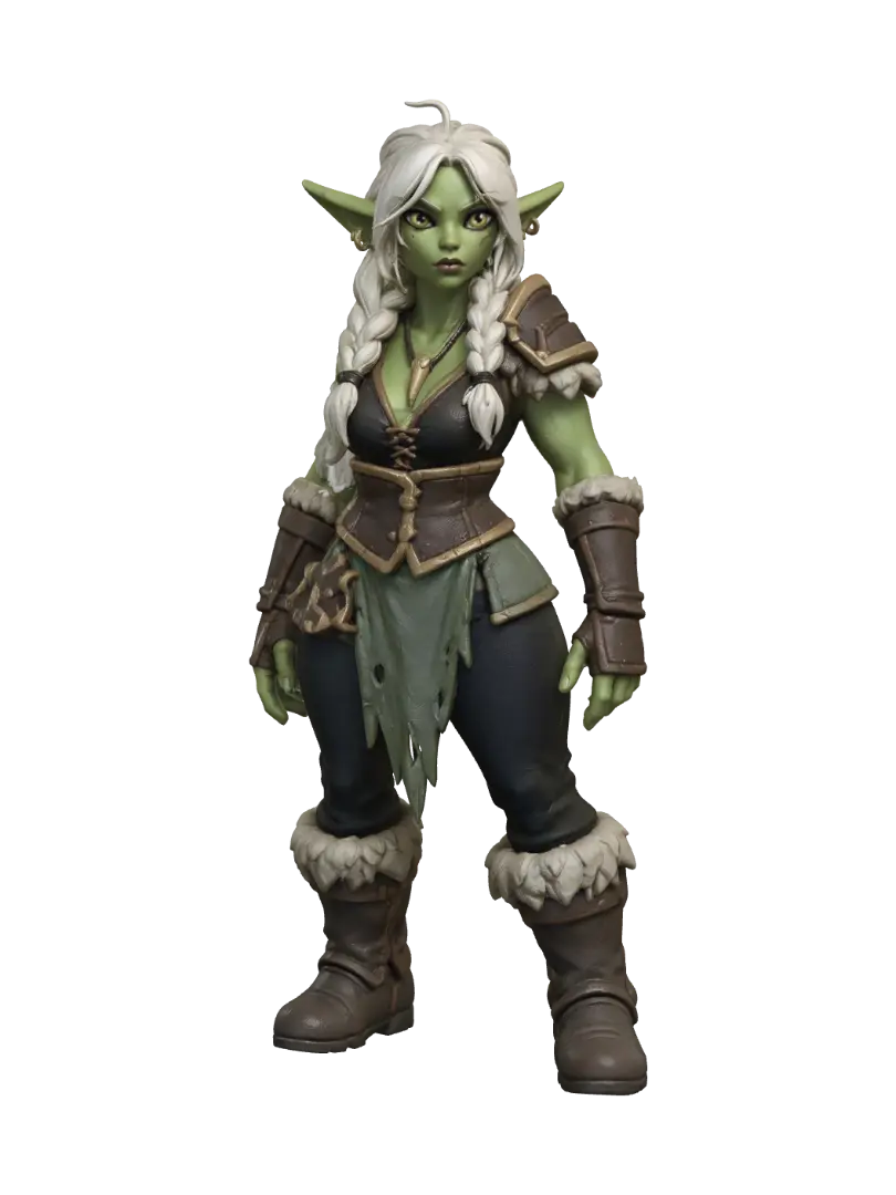 Emerald Huntress - Watak fantasi 3D Meshy AI