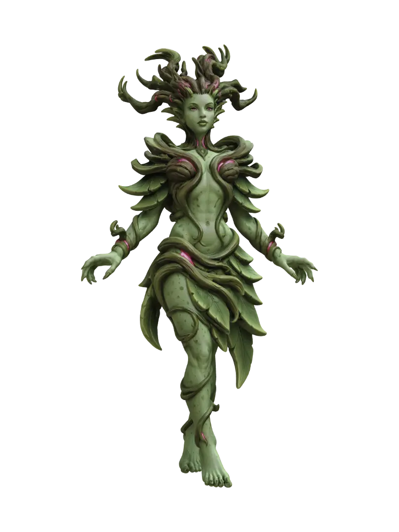 Verdant Empress - Watak fantasi 3D Meshy AI