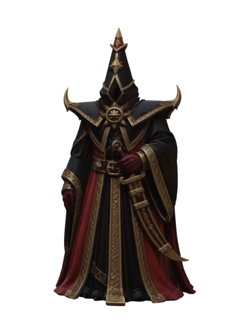 Crimson Star Archmage - Cultist 3D model, vytvořený pomocí AI