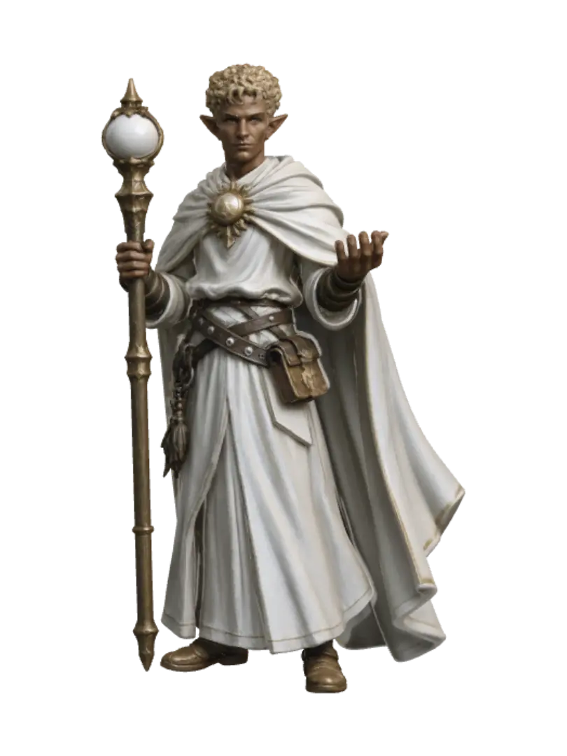 Ivory Archmage - Watak fantasi 3D Meshy AI