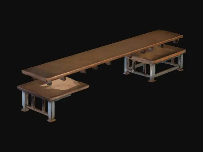 3D model for Wooden laboratory benches (worn, scratched surface)