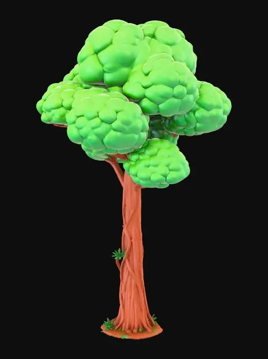 3D model for realism, stylized tree