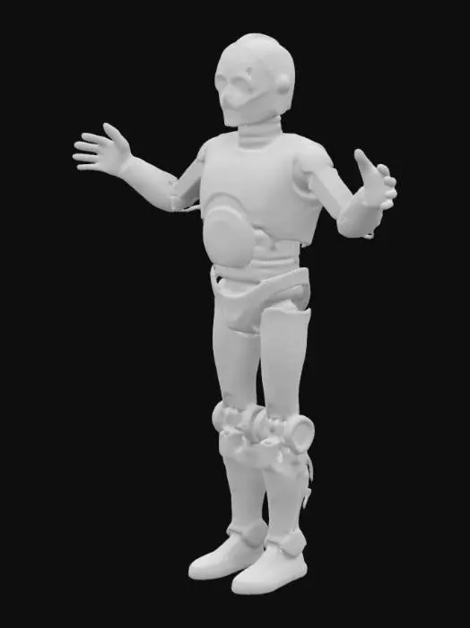 3D model for C３PO、両手を広げる