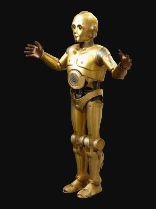 3D model for C３PO、両手を広げる