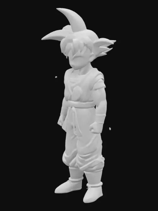3D model for ドラゴンボール孫ご飯、T-pose
