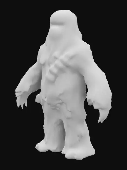 3D model for チューバッカ、両手を広げている