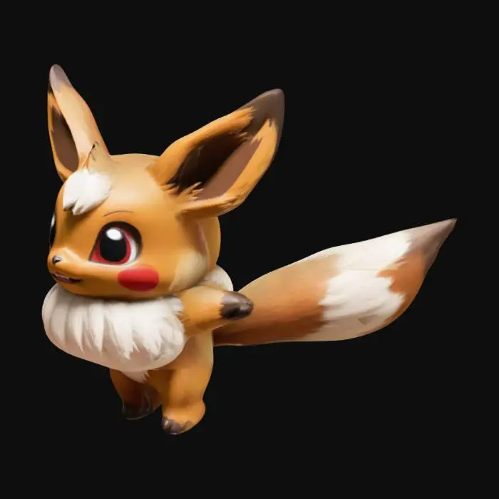 3D model for ポケモンのイーブイ、両手を広げとぃる