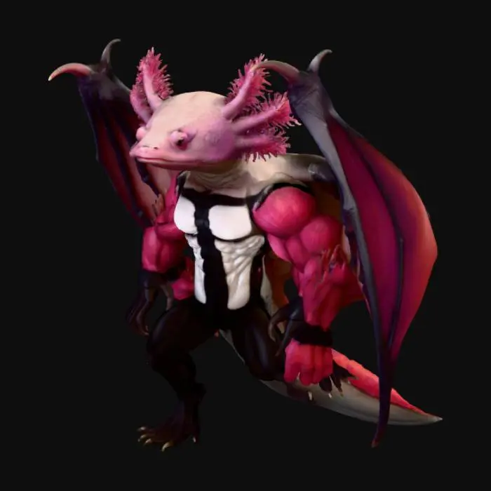 3D model for Axolotl Warrior