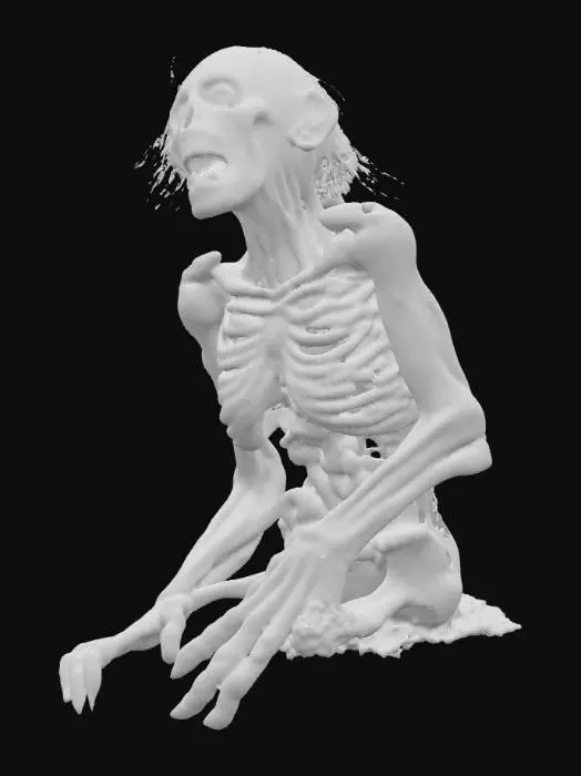 3D model for Zombie crawling missing its legs