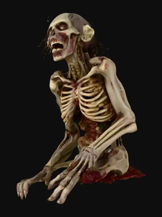 3D model for Zombie crawling missing its legs