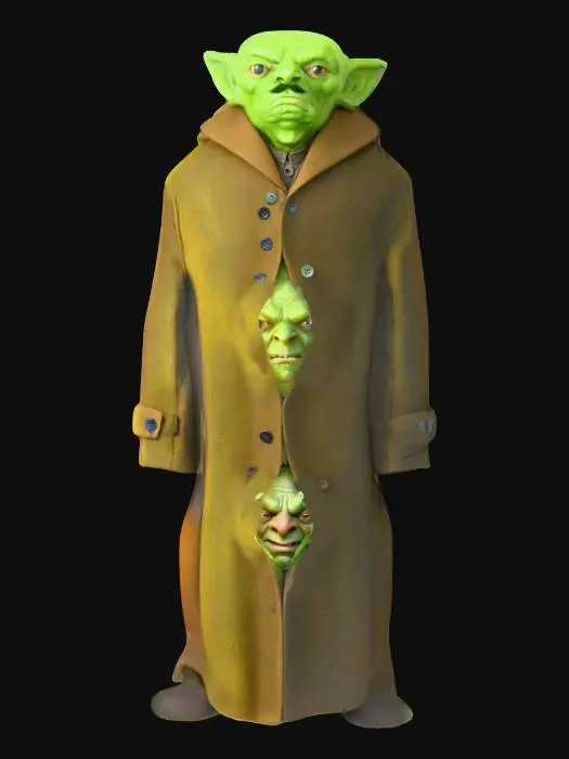 3D model for 3 Goblins in a trench coat