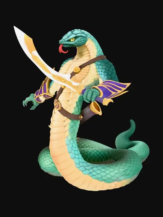 3D model for Serpent Warrior