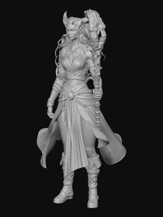 3D model for Sorceress of the Emerald Realm