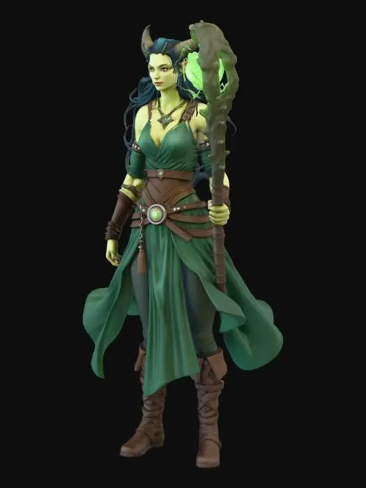 3D model for Sorceress of the Emerald Realm