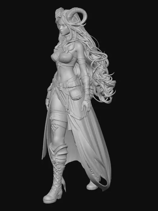 3D model for Tiefling Girl