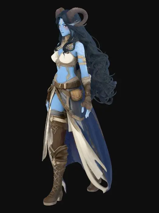 3D model for Tiefling Girl