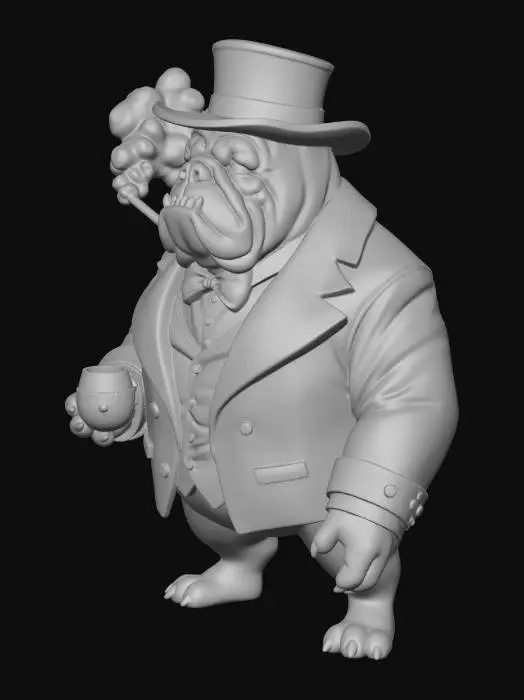3D model for Gentleman Bulldog