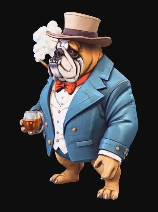 3D model for Gentleman Bulldog