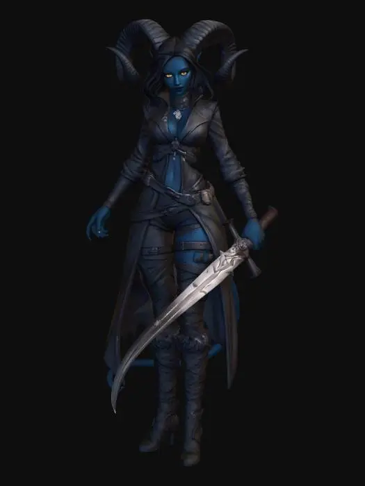 3D model for Azure Horned Nightblade