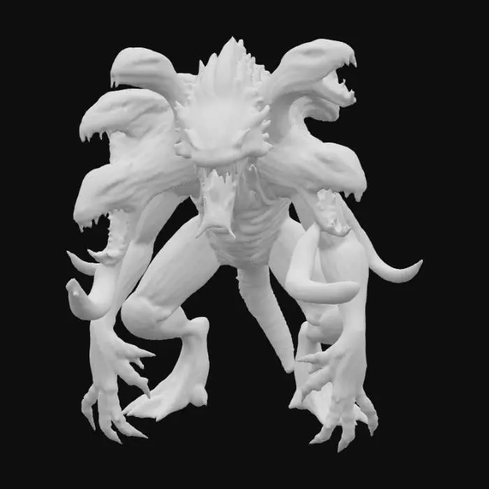 3D model for hydra monster scary dnd
