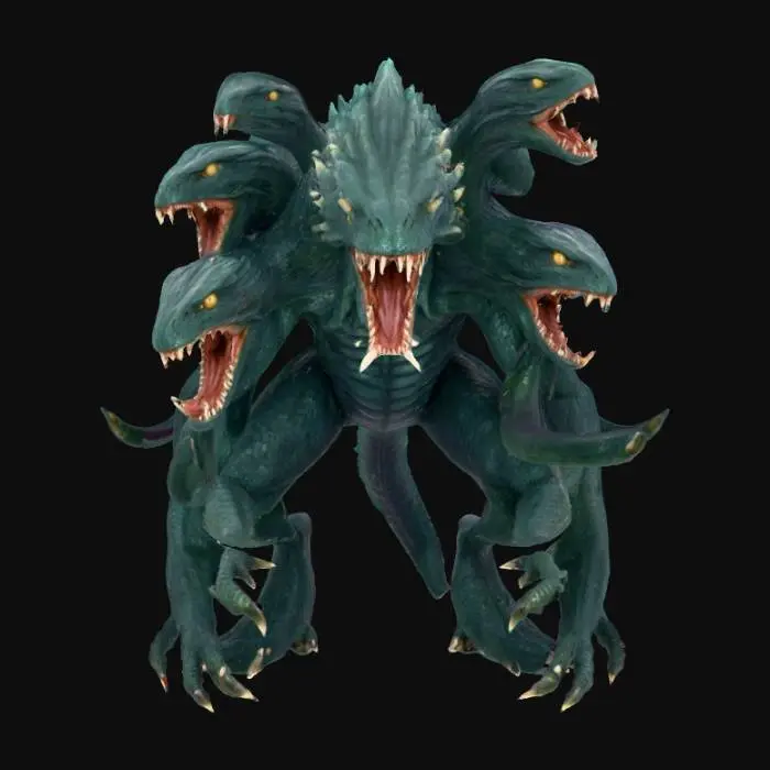 3D model for hydra monster scary dnd