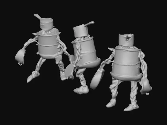 3D model for 鍋とフライパンの怪物