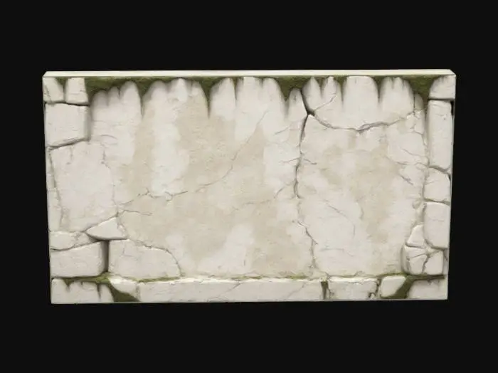 3D model for "Create a smooth rectangular wall block, 3 meters wide, 2.5 meters high, and 0.2 meters thick. The block should have sharp, clean edges and perfectly flat surfaces. No textures, no openings. Use watertight geometry suitable for modular construction."
