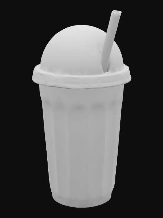 3D model for a clear plastic smoothie cup with pink liquid inside, domed lid and colorful straw, no branding, realistic game ready asset, UV unwrapped, high resolution PBR textures










































