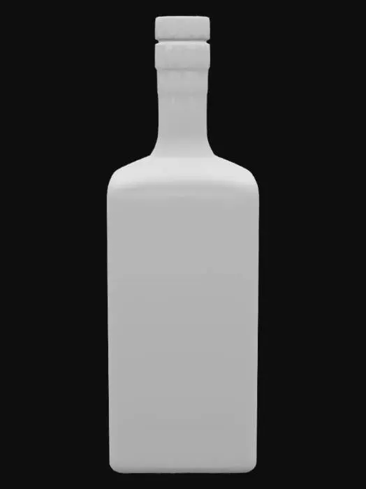 3D model for a square glass whiskey bottle with amber liquid, metal screw cap, no label, realistic look, game ready asset, UV unwrapped, high resolution PBR textures, clean mesh






































