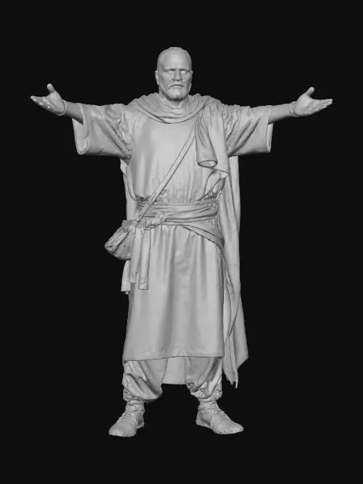 3D model for Trader / Caravan Leader

Realistic male caravan leader in T-pose, Game Ready with PBR textures. Thick coat, scarf, satchels, improvised armor patches, heavy boots, Fallout merchant style.