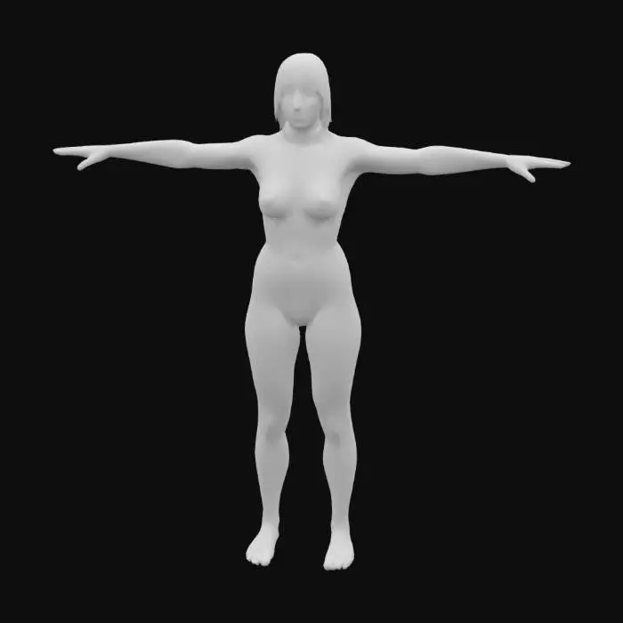 3D model for a female surfer in wetsuit, T-pose, athletic build, wet hair, ready for animation and rigging, game ready character with PBR textures, UV unwrapped, clean topology, realistic style










