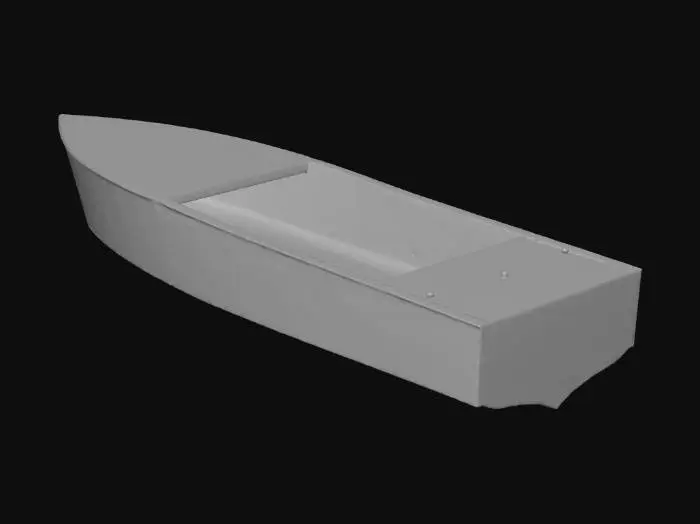 3D model for I need a powerboat hull. Empty inside and with no deck
