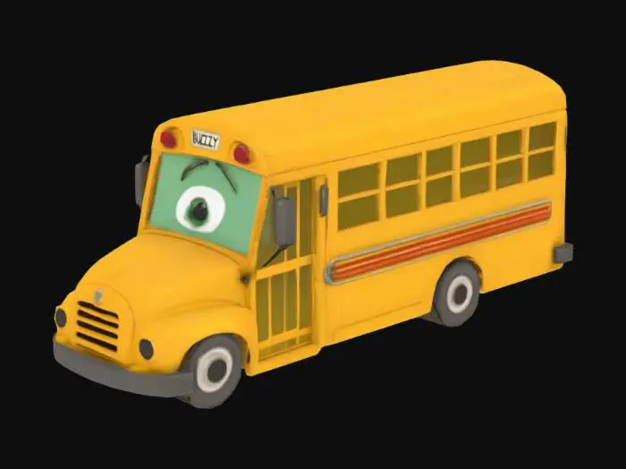 3D model for (Verse 1)
Buzzy the bus goes beep beep beep,
Beep beep beep, beep beep beep!
Buzzy the bus goes beep beep beep,
All around the town!
(Verse 2)
The wheels on the bus go round and round,
Round and round, round and round,
The wheels on the bus go round and round,🎬 [Scene: Buzzy stops at a little rainbow-colored school. Doors open with a "whoosh."]
(Verse 3)
The doors on the bus go open and shut,
Open and shut, open and shut!
The doors on the bus go open and shut,🎬 [Scene: Kids getting on, laughing and clapping inside the bus.]
The kids on the bus say "Yay yay yay!"
"Yay yay yay, yay yay yay!"
The kids on the bus say "Yay yay yay!"
Buzzy the bus says "Bye bye bye,"
"Bye bye bye, bye bye bye!"
Buzzy the bus says "Bye bye bye,"
Till we meet again!